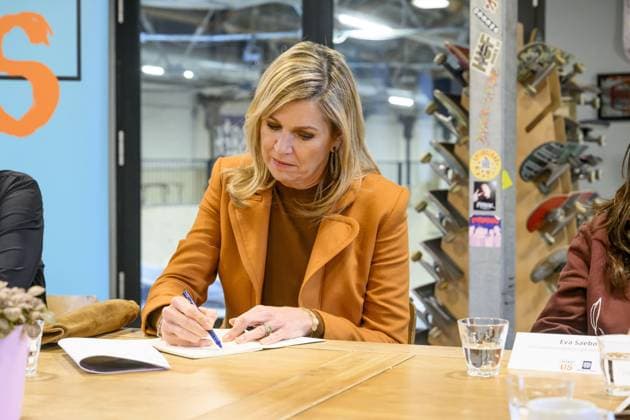 Tilburg, The Netherlands, 2026-02-03 14:57:46 TILBURG, February 14, 2026, Mind Us. Queen Maxima, honorary chair of the MIND Us Foundation, visits the municipality of Tilburg as part of the MIND Us Leading Locals network. Tilburg is one of eleven leading municipalities participating in the network. PHOTO: NLBeeld Patrick van Emst Credit: NL Beeld Patrick van Emst  Copyright: xx x