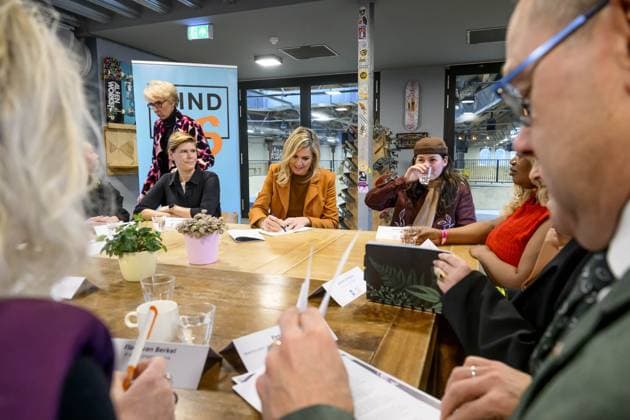 Tilburg, The Netherlands, 2026-02-03 14:57:15 TILBURG, February 14, 2026, Mind Us. Queen Maxima, honorary chair of the MIND Us Foundation, and Pien Zaaijer are visiting the municipality of Tilburg as part of the MIND Us Leading Locals network. Tilburg is one of eleven leading municipalities participating in the network. PHOTO: NLBeeld Patrick van Emst Credit: NL Beeld Patrick van Emst  Copyright: xx x