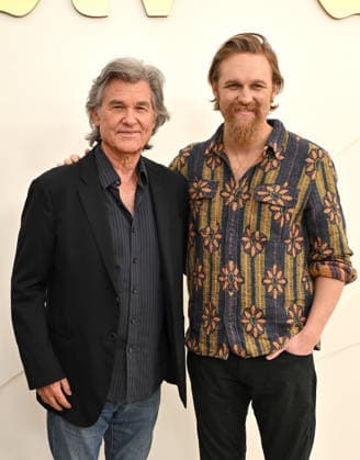 Apple TV Press Day Kurt Russell and Wyatt Russell arriving to Apple TV Press Day at Barker Hanger on February 03, 2026 in Santa Monica, CA. Santa Monica Barker Hanger California USA Copyright: xLISAxOConnor AFF-USA.comx