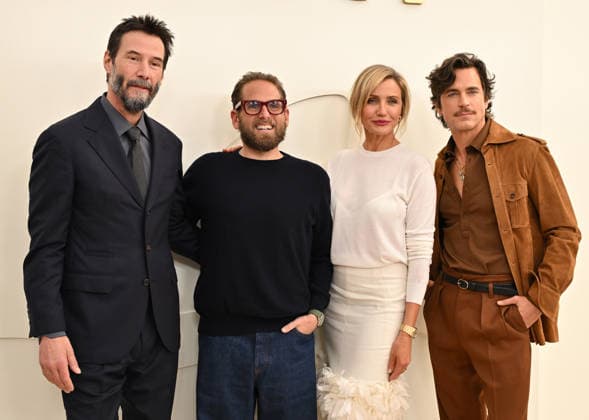 Apple TV Press Day Keanu Reeves, Jonah Hill, Cameron Diaz and Matt Bomer arriving to Apple TV Press Day at Barker Hanger on February 03, 2026 in Santa Monica, CA. Santa Monica Barker Hanger California USA Copyright: xLISAxOConnor AFF-USA.comx