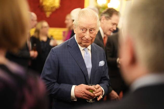 Communities reception at Clarence House King Charles III speaking to guests during a reception at St James s Palace in London, to recognise the work of employees of local and regional governments who serve communities throughout the United Kingdom. Picture date: Tuesday February 3, 2026., Credit:Jordan Pettitt Avalon UK, London  Copyright: xJordanxPettittx xAvalonx 1071842341