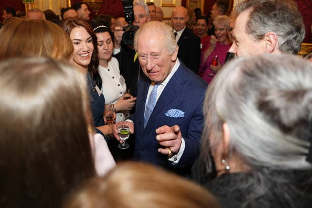 Communities reception at Clarence House King Charles III speaking to guests during a reception at St James s Palace in London, to recognise the work of employees of local and regional governments who serve communities throughout the United Kingdom. Picture date: Tuesday February 3, 2026., Credit:Jordan Pettitt Avalon UK, London  Copyright: xJordanxPettittx xAvalonx 1071842381