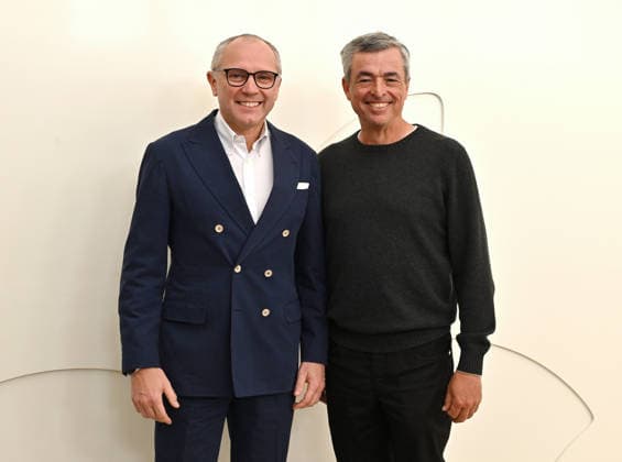 Apple TV Press Day Srefano Domenicali and Eddy Cue arriving to Apple TV Press Day at Barker Hanger on February 03, 2026 in Santa Monica, CA. Santa Monica Barker Hanger California USA Copyright: xLISAxOConnor AFF-USA.comx