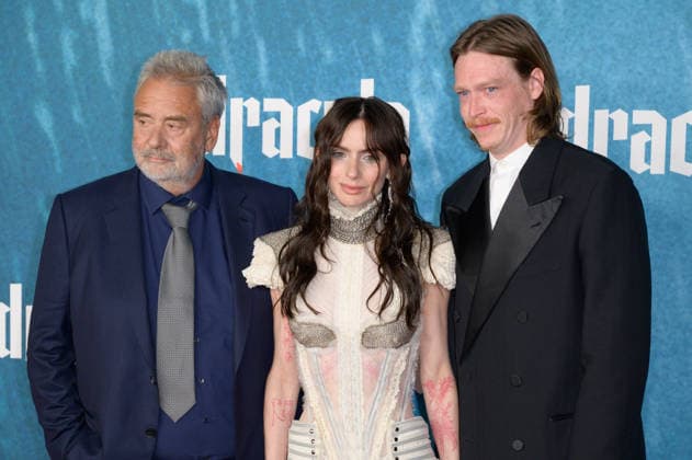 Dracula Premiere - Los Angeles, USA LOS ANGELES, USA. February 03, 2026: Luc Besson, Zoe Bleu & Caleb Landry Jones at the premiere for Dracula at the TCL Chinese Theatre. Los Angeles CA USA  Copyright: xPaulxSmith Featureflashx