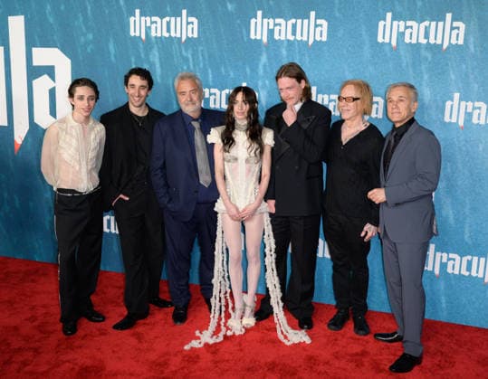 Dracula Premiere - Los Angeles, USA LOS ANGELES, USA. February 03, 2026: Raphael Luce, Ewens Abid, Luc Besson, Zoe Bleu, Caleb Landry Jones, Danny Elfman & Christoph Waltz at the premiere for Dracula at the TCL Chinese Theatre. Los Angeles CA USA  Copyright: xPaulxSmith Featureflashx