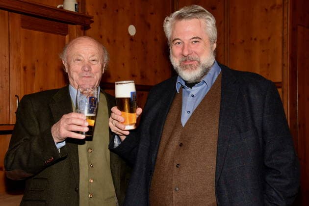 Hans Stadlbauer Actor Dieter Fischer Actor Munich 03 02 2026 Augustiner Stammhaus Iberl Buehne Premiere Weiberwirtschaft Photo Munich