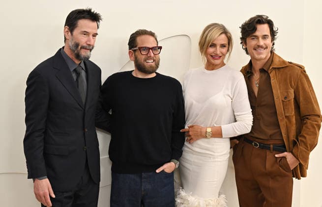 03 February, 2026 - Los Angeles, California - Keanu Reeves, Jonah Hill, Cameron Diaz, Matt Bomer . Apple TV Press Day held at Barker Hangar in Los Angeles. Santa Monica USA - ZUMAa123 20260203_zaa_a123_264 Copyright: xADx