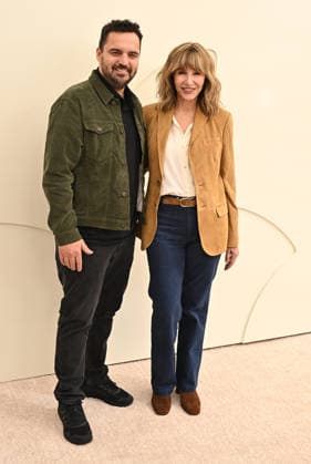 03 February, 2026 - Los Angeles, California - Jake Johnson, Mary Steenburgen. Apple TV Press Day held at Barker Hangar in Los Angeles. Santa Monica USA - ZUMAa123 20260203_zaa_a123_473 Copyright: xADx