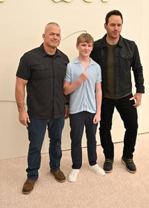 03 February, 2026 - Los Angeles, California - Jocko Willink, Jude Hill, Chris Pratt. Apple TV Press Day held at Barker Hangar in Los Angeles. Santa Monica USA - ZUMAa123 20260203_zaa_a123_492 Copyright: xADx