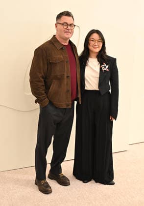03 February, 2026 - Los Angeles, California - Nick Offerman, Thaddea Graham. Apple TV Press Day held at Barker Hangar in Los Angeles. Santa Monica USA - ZUMAa123 20260203_zaa_a123_496 Copyright: xADx