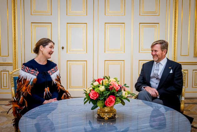 04-02-2026 Palace King Willem-Alexander during the credentials (geloofsbrieven) of the Ambassador of New Zealand, Her Excellency C.M. Frater, at palace Noordeinde in The Hague. Â  Copyright: xPPEx