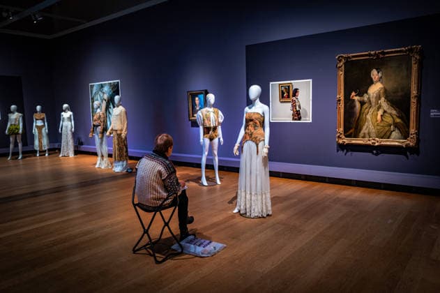 Berlin Mitte Tiergarten the Kulturforum Gemäldegalerie as part of Fashion Week Gallery Looks Fashion stagings in the Gemäldegalerie 04 02 2026 Kulturforum