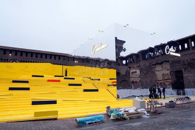 Milan, Casa Esselunga in the Cortile delle Armi at the Sforza Castle for the Milan Cortina 2026 Olympics and Paralympics.  Copyright: xDuilioxPiaggesix xipa-agency.netx xDuilioxPiaggesix IPA_Agency_IPA70958121