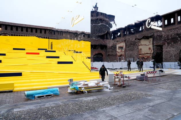 Milan, Casa Esselunga in the Cortile delle Armi at the Sforza Castle for the Milan Cortina 2026 Olympics and Paralympics.  Copyright: xDuilioxPiaggesix xipa-agency.netx xDuilioxPiaggesix IPA_Agency_IPA70958136