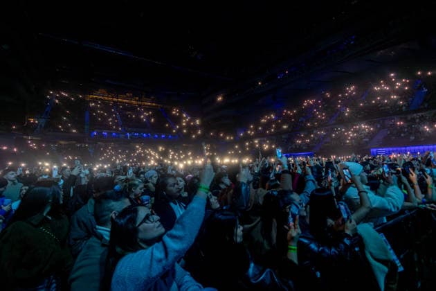 Danny Ocean performs at the Movistar Arena Hundreds of people during the concert of the singer Danny Ocean, at the Movistar Arena, on February 4, 2026, in Madrid Spain Daniel Alejandro Morales Reyes, known by his stage name Danny Ocean, is a singer, songwriter, producer and graphic designer, Venezuelan producer and graphic designer of Hispanic music, reggaeton, dancehall and moombahton. He will perform in Madrid with his Babylon Club Tour on February 4 and 5, 2026 04 FEBRUARY 2026 MUSIC MUSIC SINGER CONCI ARTE CULTURA REGUETON Madrid Madrid Spain  Copyright: xRicardoxRubiox 7266616