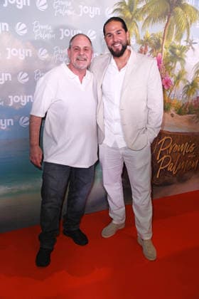 Maurice Dziwak with father Frank Dziwak at the PROMIS UNTER PALMEN season premiere at Cinenova in Cologne on 04 02 2026