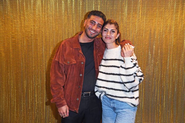 Yeliz Koc with her best friend Sidar Sahin at the PROMIS UNTER PALMEN season premiere at Cinenova in Cologne on 04 02 2026