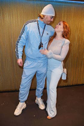 Tara Tabitha with boyfriend Dennis Lodi at the PROMIS UNTER PALMEN season premiere at Cinenova in Cologne on 04 02 2026