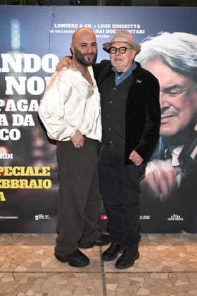 Milan, Preview of the Film Andando Dove Non So (Going Where I Don t Know), Mauro Pagani s life on the run. Pictured are Giuliano Sangiorgi and Mauro Pagani.  Copyright: xSimonexComix xipa-agency.netx xComi Terenghix IPA_Agency_IPA70976684