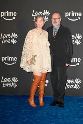 Love Me Love Me blu carpet in Rome, Italy - 04 Feb 2026 Mary Mehagian (l) and Roger Kumble (r) attend the blu carpet of Prime Video movie Love Me Love Me at Auditorium Parco della Musica. Rome Italy Copyright: xMarioxCartellix xSOPAxImagesx _DSC1760