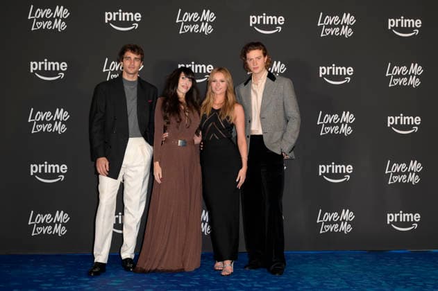 Love Me Love Me blu carpet in Rome, Italy - 04 Feb 2026 Pepe Barroso (l), Stefania S. (c), Mia Jenkins (c) and Luca Melucci (r) attend the blu carpet of Prime Video movie Love Me Love Me at Auditorium Parco della Musica. Rome Italy Copyright: xMarioxCartellix xSOPAxImagesx _DSC6411