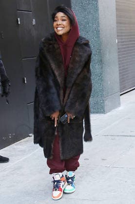 NEW YORK, NY - FEBRUARY 4: Gabrielle Union wearing Nike Air Jordan I Mid Fearless Melody Ehsani seen at The View on February 4, 2026 in New York City. Copyright: xRWx
