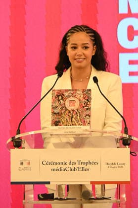 8th Trophees mediaClub Elles - Paris Lena Mahfouf (Trophee de l Audace) attending the 8th ceremony of the Trophees mediaClub’Elles, held at Hotel de Lassay (French National Assembly), in Paris, France, on February 4th, 2026. Photo by Mireille Ampilhac ABACAPRESS.COM Paris France  Copyright: xAmpilhacxMireille ABACAx