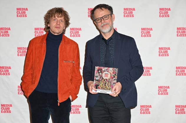 8th Trophees mediaClub Elles - Paris Alex Lutz and Manuel Alduy (Trophee de l Homme feministe) attending the 8th ceremony of the Trophees mediaClub’Elles, held at Hotel de Lassay (French National Assembly), in Paris, France, on February 4th, 2026. Photo by Mireille Ampilhac ABACAPRESS.COM Paris France  Copyright: xAmpilhacxMireille ABACAx