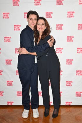 8th Trophees mediaClub Elles - Paris Florence Sandis and her son attending the 8th ceremony of the Trophees mediaClub’Elles, held at Hotel de Lassay (French National Assembly), in Paris, France, on February 4th, 2026. Photo by Mireille Ampilhac ABACAPRESS.COM Paris France  Copyright: xAmpilhacxMireille ABACAx