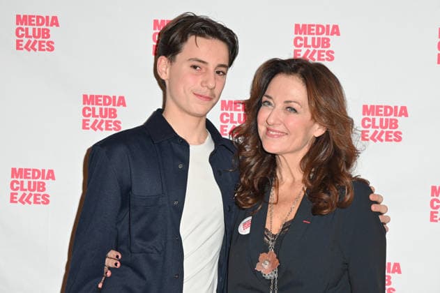 8th Trophees mediaClub Elles - Paris Florence Sandis and her son attending the 8th ceremony of the Trophees mediaClub’Elles, held at Hotel de Lassay (French National Assembly), in Paris, France, on February 4th, 2026. Photo by Mireille Ampilhac ABACAPRESS.COM Paris France  Copyright: xAmpilhacxMireille ABACAx