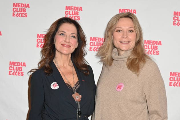 8th Trophees mediaClub Elles - Paris Florence Sandis and Caroline Vigneaux attending the 8th ceremony of the Trophees mediaClub’Elles, held at Hotel de Lassay (French National Assembly), in Paris, France, on February 4th, 2026. Photo by Mireille Ampilhac ABACAPRESS.COM Paris France  Copyright: xAmpilhacxMireille ABACAx