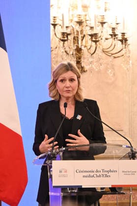 8th Trophees mediaClub Elles - Paris Yael Braun-Pivet attending the 8th ceremony of the Trophees mediaClub’Elles, held at Hotel de Lassay (French National Assembly), in Paris, France, on February 4th, 2026. Photo by Mireille Ampilhac ABACAPRESS.COM Paris France  Copyright: xAmpilhacxMireille ABACAx