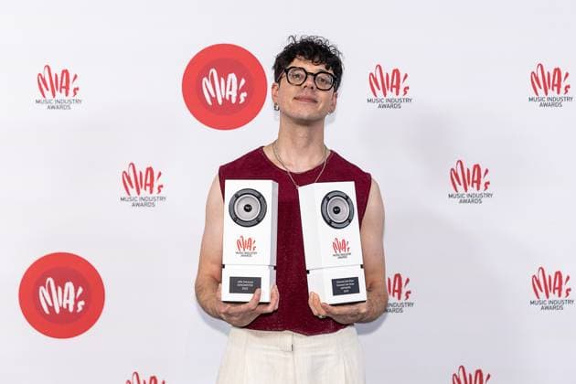 Dressed Like Boy pictured during the 18th edition of the MIA s, Music Industry Awards, award show, in Brussels, Wednesday 04 February 2026. The MIA awards are handed out by the VRT and VI.BE.  JAMESxARTHURxGEKIERE 161169702