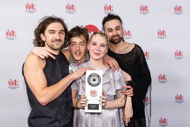 Kaat Van Stralen pictured during the 18th edition of the MIA s, Music Industry Awards, award show, in Brussels, Wednesday 04 February 2026. The MIA awards are handed out by the VRT and VI.BE.  JAMESxARTHURxGEKIERE 161169839
