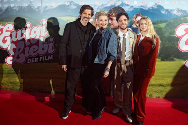 Pasquale Aleardi, Susanne Kunz, Luca Hänni and Elena Flury at the world premiere of the movie Ewigi Liebi at the Abaton Zurich, 04 02 2026 Foto:xA.xRaemyx xFuturexImagex liebi_6236