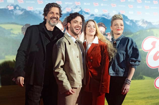Pasquale Aleardi, Luca Hänni, Elena Flury and Susanne Kunz at the world premiere of the movie Ewigi Liebi at the Abaton Zurich, 04 02 2026 Foto:xA.xRaemyx xFuturexImagex liebi_6247