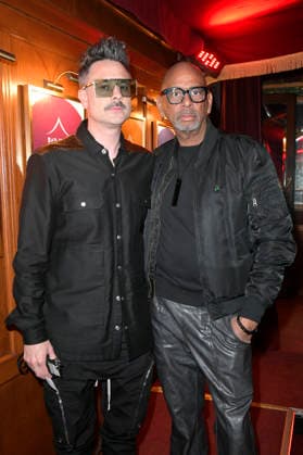 Can Fischer and Pierre Sanoussi Bliss at the premiere of the play Klangrazzia 2 0 at the Bar jeder Vernunft Berlin, 04 02 2026 Foto:xM.xBehrensx xFuturexImagex klangrazzia_6232