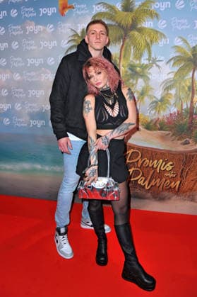 Promis unter Palmen Edith Stehfest with Damian Beyert on the occasion of the premiere of the reality format Promis unter Palmen on 04 02 2026 at Cineova Cologne 20260204MWI107741