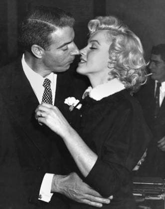 RECORD DATE NOT STATED Marilyn Monroe and Joe DiMaggio on their wedding day, 1954, I.V. EDITORIAL USE ONLY  Copyright: x