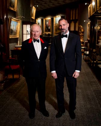 . 04 02 2026. Windsor, United Kingdom. King Charles III with the Aga Khan at a private dinner at Windsor Castle, United Kingdom.  xPoolx xi-Imagesx IIM-26550-0003