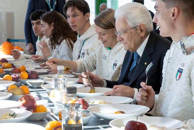 Milan-Cortina 2026 Winter Olympics: Mattarella visits the Olympic Village President of the Republic Sergio Mattarella during his visit to the Milan Cortina 2026 Olympic Village. Milan, italy 05 Feb 2026, Credit:Paul Giandotti Avalon Italy, Milan  Copyright: xPaulxGiandottix xAvalonx 1072271829