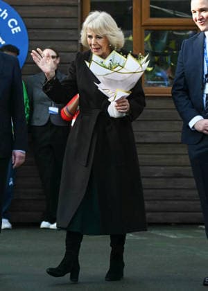 . 04 02 2026. London, United Kingdom. Queen Camilla at the opening of a library at Christ Church Primary School in London, as part of the National Year of Reading.  xPoolx xi-Imagesx IIM-26551-0016