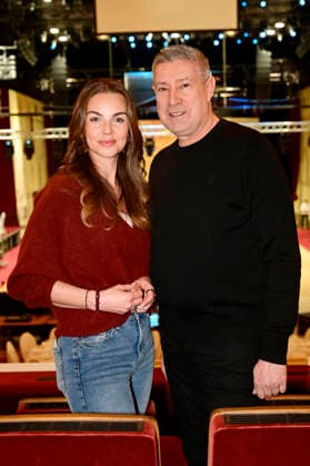 Annika Lau and Joachim Llambi at the photo session for the SemperOperaball 2026 in the Semperoper Dresden, 05 02 2026 Foto:xM.xWehnertx xFuturexImagex semperoper_pk_6211
