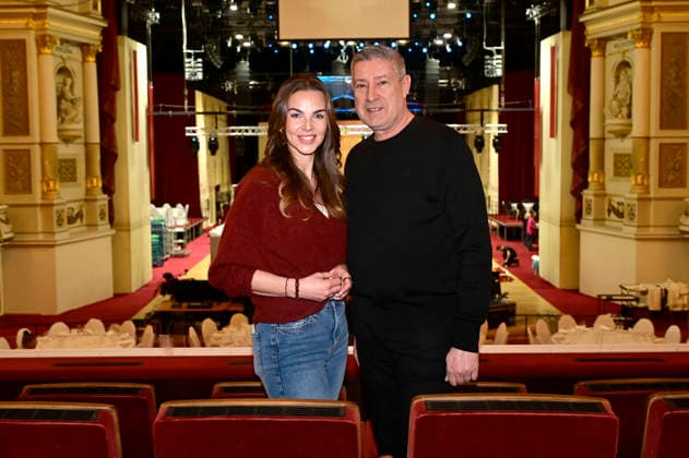 Annika Lau and Joachim Llambi at the photo session for the SemperOperaball 2026 in the Semperoper Dresden, 05 02 2026 Foto:xM.xWehnertx xFuturexImagex semperoper_pk_6213