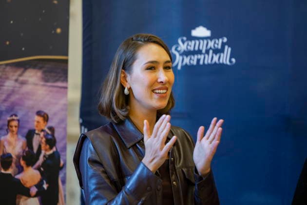 SemperOperaball 2026 Media appointment before the SemperOperaball 2026, Valerie Eickhoff, CHOROS prizewinner Dresden Saxony Germany