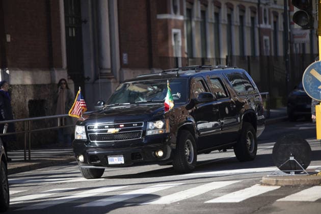 Milan, Hotel Gallia, Roads blocked near the Central Station for the arrival at the luxury hotel of US Vice President J.D. Vance and Secretary of State Marco Rubio.  Copyright: xFrancescoxEnriquezx xipa-agency.netx xfrancescoxenriquezx IPA_Agency_IPA70992502