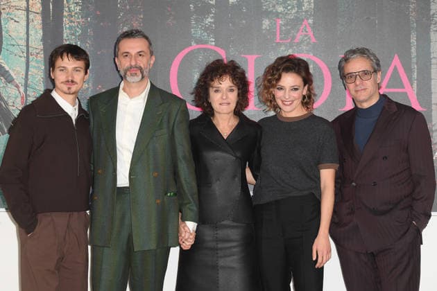 Photocall of the movie -La gioia- Cinema Barberini- Rome, Italy Saul Nanni;Nicolangelo Gelormini;Valeria Golino;Jasmine Trinca;Francesco Colella Photocall of the movie -La gioia- Cinema Barberini- Rome, Italy 5th February 2026 SGPItalia id 134454 Not Exclusive  Copyright: xx