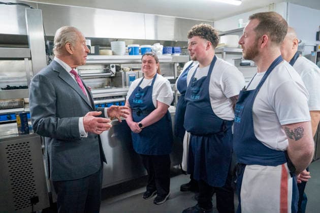 . 05 02 2026. Dedham, United Kingdom. King Charles III and Queen Camilla during a visit to the Sun Inn in Dedham,Essex, United Kingdom  xPoolx xi-Imagesx IIM-26552-0019
