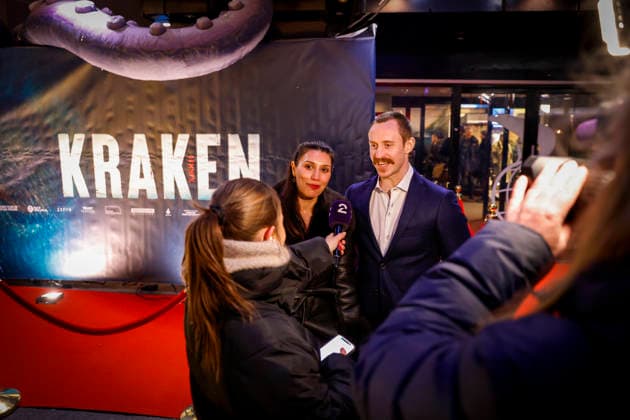 Rode loper for the premiere of Kraken Oslo 20260205 Actors Sara Khorami and Mikkel Bratt Silset arrive at the rode loper for the premiere of the movie Kraken at Colosseum Kino on Thursday Photo Jonas Been Henriksen NTB Oslo Norway qwyKa63pc 0 EDITORIAL USE ONLY Ref ENTqwyKa63pc 0 jpg  Copyright: xJonasxBeenxHenriksenx xNTBx