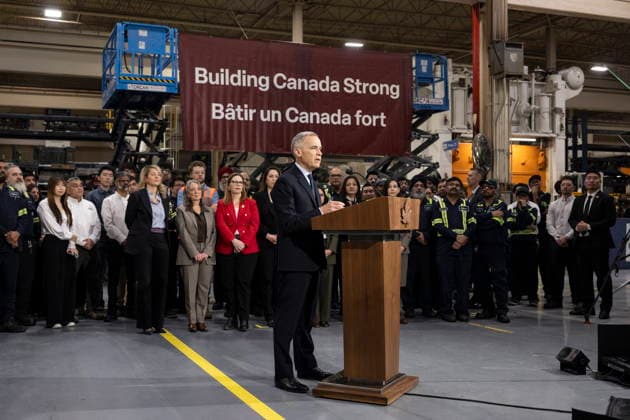 February 5, 2026, Woodbridge, Ontario, CANADA: Prime Minister Mark Carney speaks to the press during an announcement while visiting an auto-parts plant in Woodbridge, Ont., February 5, 2026. Woodbridge CANADA  - ZUMAc35_ 20260205_zaf_c35_062 Copyright: xEduardoxLimax